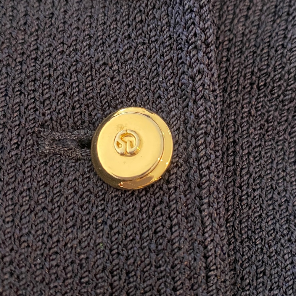 St John Collection Size 4 Navy Gold Trim Santana Knit Blaze... - Picture 8 of 12